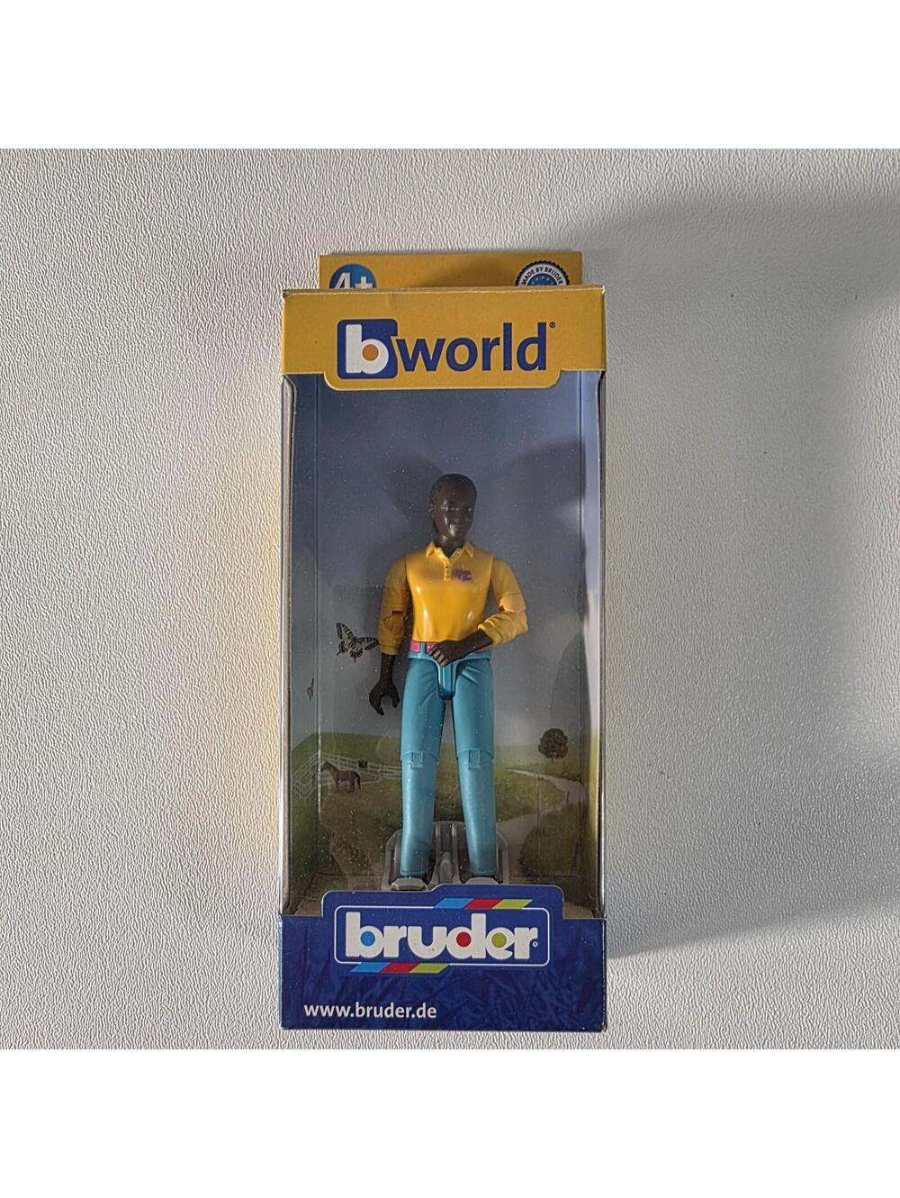 Bruder Toys Woman with Dark Skin & Turquoise Jeans Action Figure 60404